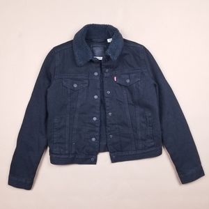 Levi's Sherpa Fleeces Lining Black Denim Jean Jack